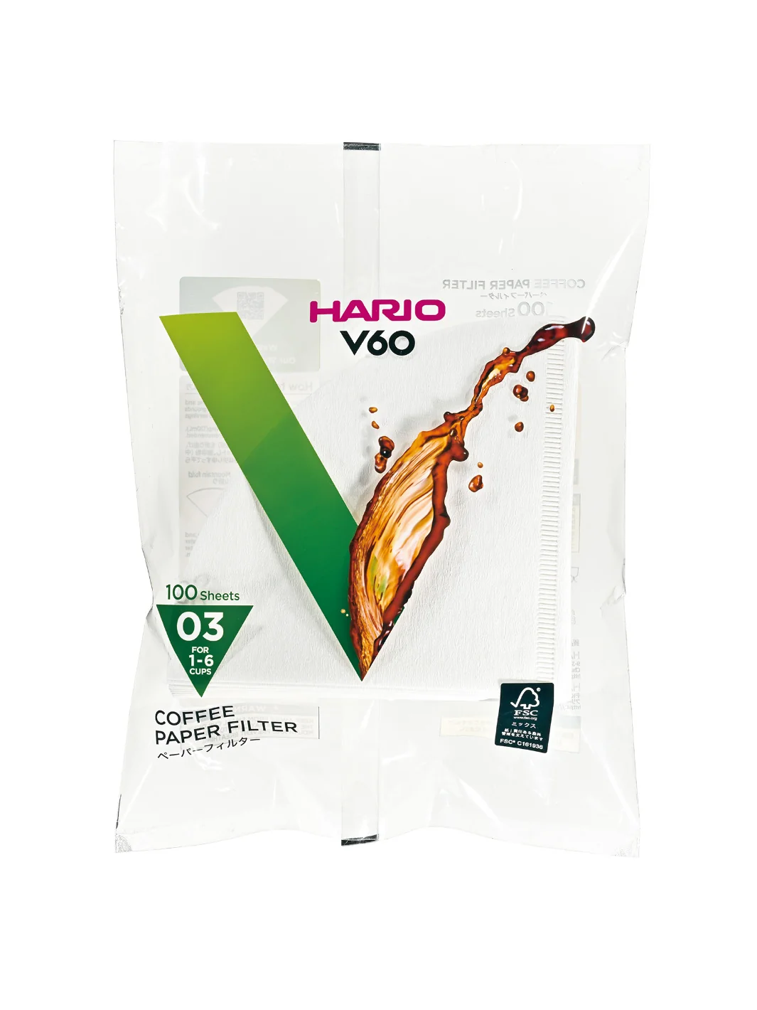 HARIO V60-03 Filters (100-Pack) - 1 Unit / Brown