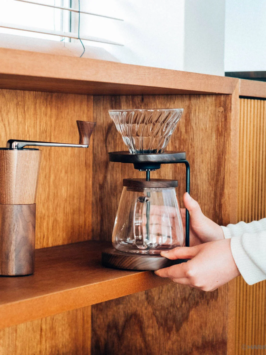 HARIO Coffee Server (600ml/20.29oz) (Walnut) - Image 3