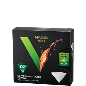 HARIO METEOR V60-02 Abaca Speed Filters (50-Pack)
