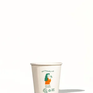 LITTLE GREEN PANDA Home Compostable Paper Cup (50-Pack) (White) (4oz/118ml) (Sample)