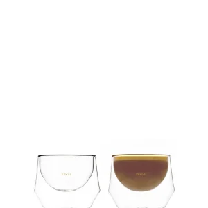 KRUVE IMAGINE Glasses (2-Pack) - Cappuccino (200ml/6.5oz) / Clear